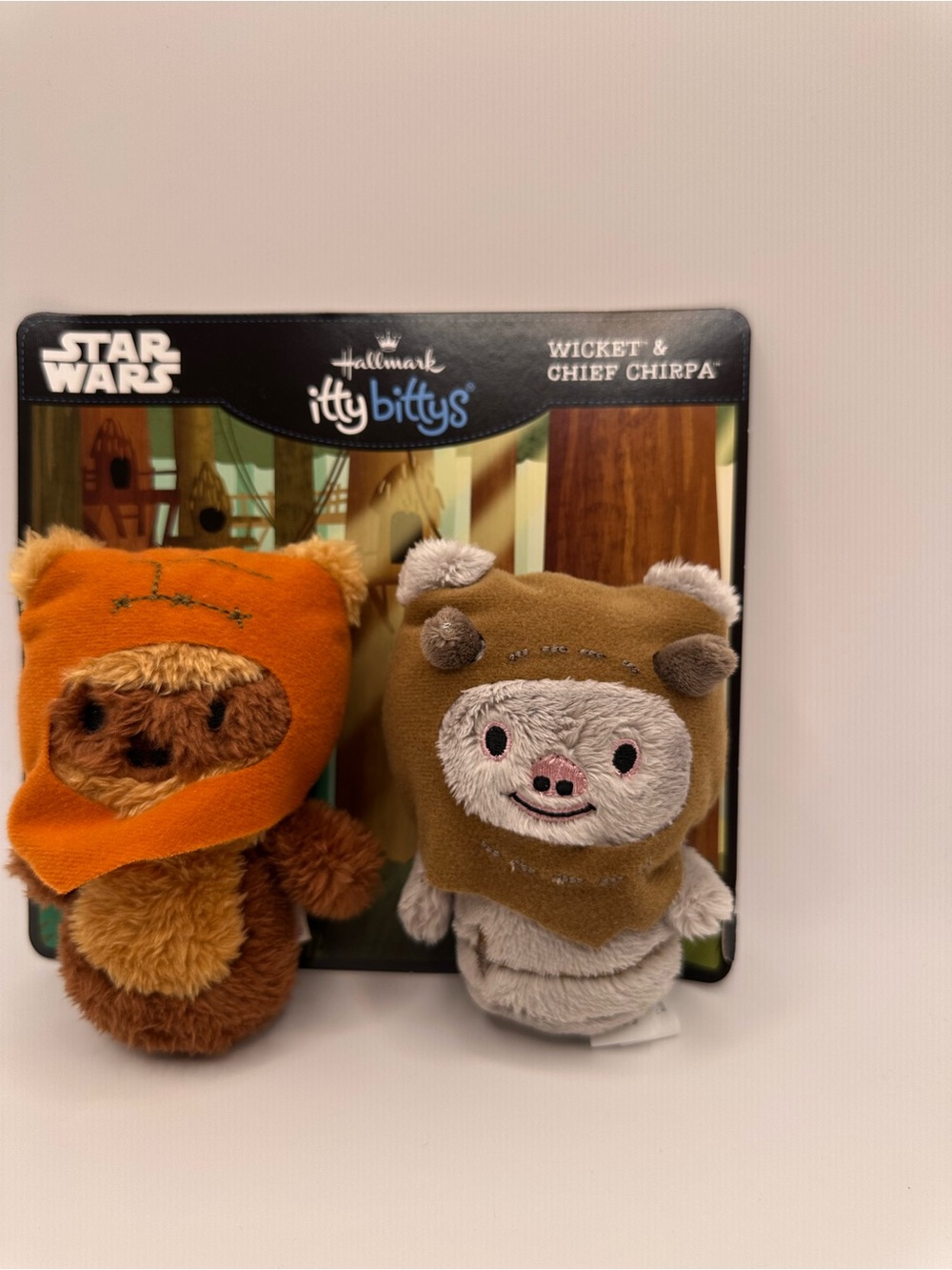 Hallmark itty bittys Star Wars Ewok Plush Duo - Orange & Brown